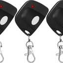 Kingdder 3 piezas de apertura de puerta a distancia compatible con multicdigo 300 mhz 10 interruptor de inmersin 3089 3060 3070 Abridor de puerta de garaje control remoto con llavero (negro, blanco)