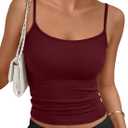 Trendy Queen Tank Tops Womens Camisole Sleeveless Spaghetti Strap Cami Shirts (M)