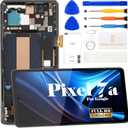 for Google Pixel 7a Screen Replacement 6.1 Inch  LCD Display + Digitizer Assembly with Frame, Repair Kit Included, Fingerprint Function Ready (GWKK3/GHL1X/G0DZQ/G82U8)  Black