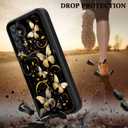 for Galaxy A14 5G Case,Dual Layer Hybrid (Magnetic Mount Friendly) Shockproof Drop Protection Impact Phone Cover Case for Samsung Galaxy A14 5G 6.6 inch,Abstract Butterfly