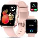Smartwatch for Women, Compatible with Android & iPhone, 1.8'' Fitness Tracker Watch with Alexa, Call & Notification Alerts, Heart Rate & Sleep Monitor, 120 Sports Modes, Waterproof Watch for Women (Baby Pink)