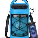 STOVER Waterproof Dry Bag- Roll-Top Backpack w/Phone Case- Kayaking, Hiking, Camping, Boating- Men/Women, 25L