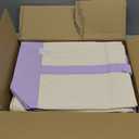 TOPDesign 6-Pack Canvas Tote Bags with an External Pocket, Reusable Grocery Shopping Bags, Top Zipper Closure, Daily Essentials (Lavender/Natural)