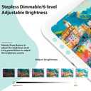 HIUKCOLED Wireless Battery Powered A3 Light Pad, 3 Colors Stepless Dimmable and 6 Levels Brightness Light Board, Rechargeable LED Light Tracing Box for Diamond Painting,Cricut Weeding Vinyl Tools