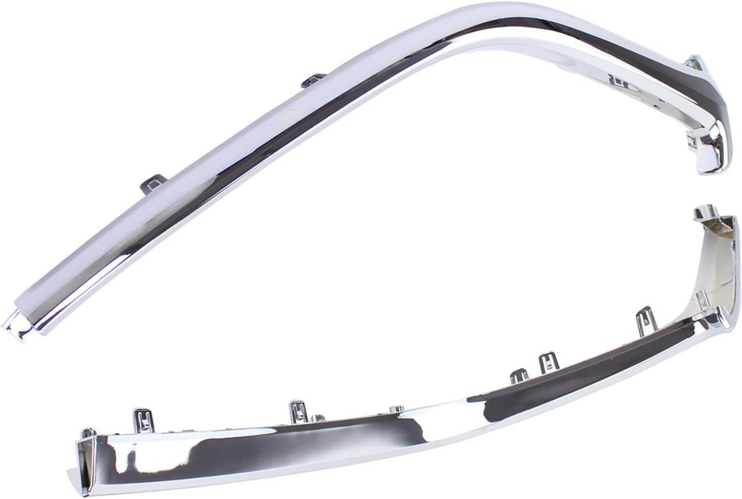 ApplianPar 2Pcs Chrome Front Left Driver and Right Passenger Side Bumper Grille Lower Molding for Mazda 3 2017-2018