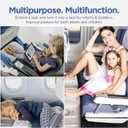 Inflatable Car Seat Foot Rest for Airplane or Toddler Bed for Air Plane (with Integrated Pump) (Grey)
