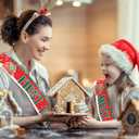 Blosssound 12 Pcs Christmas Gingerbread House Contest Sashes Christmas Party Trophy Award Xmas Funny Costume Contest Prize Party Game Favors Dress up Costume for Teens Adults Holiday Supplies