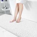 Yimobra Bathroom Runner Rug, 70 x 24, Long Bathroom Rugs Large Bath Mat, Soft Super Absorbent and Thick, Non-Slip, Machine Washable, Carpets for Home, Nursery, Bed and Living Room, Bright White