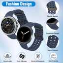 10 Pack Band Compatible with Samsung Galaxy Watch 8 44mm 40mm/Galaxy Watch 8 Classic 46mm/Galaxy Watch Ultra 47mm Band for Men Women, No Gap Soft Silicone Sport Ocean Replacement Strap