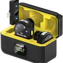 Hingso Wireless Lavalier Microphone for iPhone, Android, 48khz, 50Hrs Battery, Noise Cancellation, Magnetic Clip iPhone Microphone for Video Recording, Streaming, Vlogging