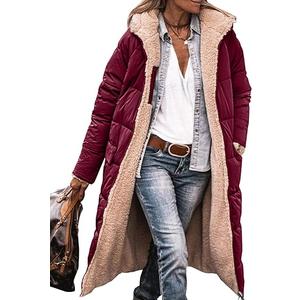 PRETTYGARDEN Women's 2025 Winter Fashion Clothes Oversized Shearling Fleece Long Coats Jackets S