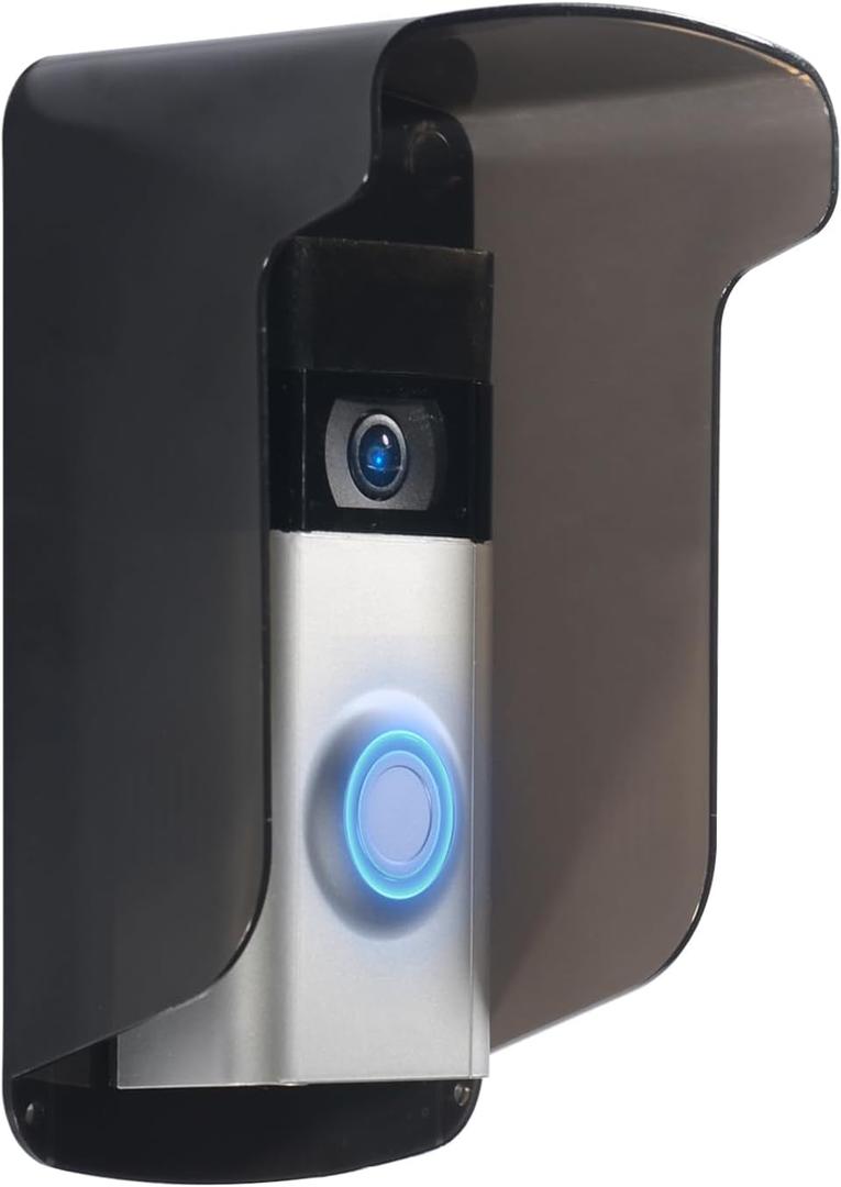 Doorbell Rain Covers for Outside,Grey Plastic Protector Cover,Access Control Keypad Shield,Sun Shade,Compatible with Most Door Access Attendance Machine and Video Doorbell