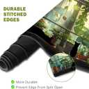 ToLuLu Extended Gaming Mouse Pad, Memory Foam Ergonomic Keyboard Mouse Wrist Rest Support Set, Large Desk Mat with Stitched Edges, Non-Slip Base Mousepad Home Office, Cute Green Japanese Kawaii Cat