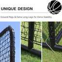 MR Professional Baseball Pitching Screen, Baseball Softball Portable Batting Screen, Protective Pitcher Safety Net, 7'x7' - L Shape