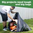 ToughBag 95-96 Gallon Extra-Large Trash Bags, 61x68 Black Garbage Bags, 1.2 Mil Thick (50 COUNT), Heavy-Duty Outdoor 95 Gallon Trash Bags for Storage, Custodial, Landscape - Made In USA