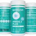 UpNourish AREDS 2+ - Advanced Eye Vitamin Supplement for Macular Health and Dry Eye - Lutein, Zeaxanthin, Saffron, Astaxanthin & DHA - Supports Eye Strain, Pressure, Night Vision - 120 softgels