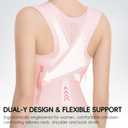 babaka Posture Corrector for Women, Invisible Lightweight Adjustable Back Brace for Upper and Lower Back Pain Relief, Hunchback, Hump, Scoliosis, Thoracic, Spine Corrector Under Clothes (Pink, Small, Waist: 25''-30'')