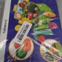 hahaland Baby Toys 6-12 Months - Fruits Vegetables Garden Plant Plush - 6 Month Old Toys Montessori Sensory Toy Carrot Flower with Rattles Mirror Squeaker Textures Crinkle Tissues, Baby Gifts 9 Month, 3.54 inches