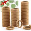 Thick Seamless Hair Ties, Ponytail Holders Hair Accessories No Damage for Thick Hair Christmas Gift(Light Brown Colors)