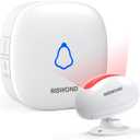 Wireless Motion Sensor Door Chime: Business Entry Doorbell Indoor Motion Detector Buzzer (500Ft Range, 32 Tunes, 5 Level Volume) Store Entrance Alert Bell Bed Alarm for Elderly Dementia Patients