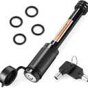 JUSTTOP Trailer Hitch Receiver Pin Lock,5/8" Dia 3-1/2" Long Pin Trailer Lock for Class III IV 2" and 2-1/2" Receiver,Tow Hitch Pin Lock with 4 Anti-Rattle Rubber O-Rings,for Trailer Truck Car Boat