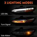 Huray DRL Headlight for Jeep Cherokee 2014-2018 [Day Time Running Light] [Turn Signal Light] [Side Mark Light] OE Replacement (Driver Side (Left))