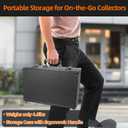 HESTECH 140+ Graded Card Storage Box, 4 Row Graded Card Case,Slab Case Includes 4 Foam Inserts,Sports Card Case Fits PSA,CSG,GMA,HGA,Sports Cards and Toploaders