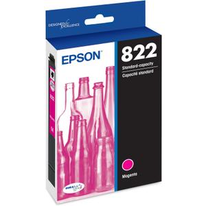 EPSON 822 DURABrite Ultra Ink Standard Capacity Magenta Cartridge (T822320-S) Works with WorkForce Pro WF-3820,3823, 4820, 4830, 4833, 4834 (1 Count (Pack of 1))