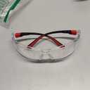 NoCry Clear Safety Glasses for Men and Women with Anti-Fog and Scratch Resistant Wrap Around Lenses, Adjustable Temples and Nose Pads  ANSI Z87 Certified Protective Eyewear with 100% UV Shielding (Black & Red)