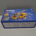 Large Crane Truck Toy with Extendable Crane Arm, Lights & Siren Sounds, Assemble & DIY Truck Engineering Vehicle Toy for Boys Girls Christmas Birthday Gifts Kids Toys for 3 4 5 6 7 8 Years Old