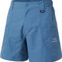 BASSDASH Men's Fishing Shorts UPF 50+ Water Resistant Quick Dry Hiking Cargo Shorts with Multi Pocket (Blue, S)