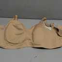 Vertvie Women Seamless Jelly Bras No Underwire Supportive Wireless Push Up Full Coverage Bralette Comfy Scalloped T-Shirt Bra (3X-Large, Praline)