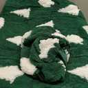 Bedsure Fluffy Christmas Comforter Set Queen - Red Bedding with Running Reindeer, Warm Flannel Fleece Bed Sets for Winter, 3 Pieces, 1 Soft Plush Shaggy Comforter with 2 Pillowcases