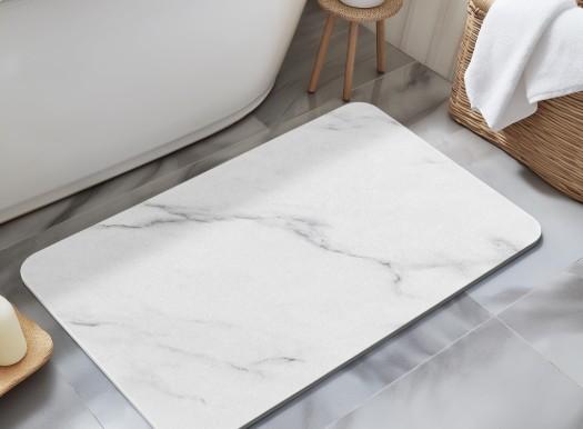 HBlife 23.5" X 15" Quick Drying Stone Bath Mat for Bathroom, Diatomaceous Earth Stone Drying Mat for Kitchen Counter