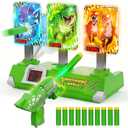 Toys for Boys Age 3-12, 3 Dinosaur-Themed & 3 Dino Flashing Lights & Dino Claw Launcher, Kid Toys, Fun Auto Reset Electronic Scoring Game with Sounds,3 4 5 6 7 8 9 10 11 12 Year Old Boy Birthday Gifts