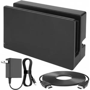 TV Dock Station Set for Swtich, 3-in-1 Replacement Switch TV Docking Station with 39W Charger and 1080P HDMI for Switch Console