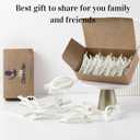 8 Pack Glossy White Flat Hair Clips for Women Sleek Non-Slip Claw Clips with Strong Hold, Minimalist Hair Accessories for Bridal, Office, or Everyday Wear