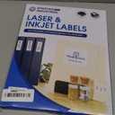 8.5" X 5.5" Printable Half-Sheet Shipping Labels Compatible with Inkjet and Laser Printers - 100 Sheets, 200 Total Matte White Paper Stickers for Mailing and Boxes - Spartan Industrial Template R025