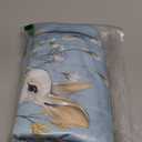 Horaldaily Easter Tablecloth 60140 Inch Rectangular, Blue Easter Bunny Flowers Washable Seasonal Table Cover for Party Picnic Dinner Decor