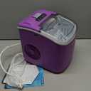 EUHOMY Countertop Ice Maker Machine with Handle, 26lbs Per Day, 9 Ice Cubes Ready in 6 Mins, Auto-Cleaning Portable Ice Maker with Basket and Scoop, for Home/Kitchen/Camping/RV (Purple) (11.57"D x 11.42"W x 8.74"H)