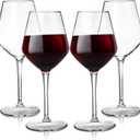 Dicunoy 4 Pack Unbreakable Stemmed Glasses, 15 oz Outdoor Plastic Glasses, Plastic Goblets Glassware, Reusable, BPA-Free, Classic Cups for Patio, Poolside, Camping