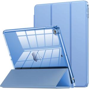 INFILAND Case for iPad 6th / 5th Generation (2018/2017) iPad 9.7 Inch case, iPad Air 2, Slim Stand Crystal Clear Protective Smart Cover Auto Wake/Sleep (Blue)