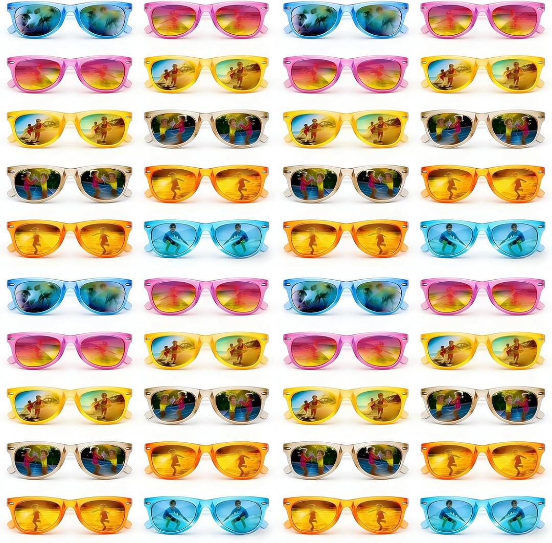 36 Pack Kids Sunglasses Bulk Party Favors, Neon Sunglasses with UV400 Protection for Kids Age 3-8,Great Gift for Birthday Graduation Party Supplies Party, Beach, PoolBoys Girls Goody Bag Stuffers