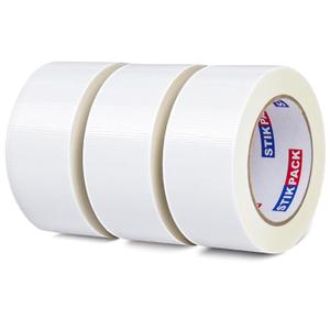 White Duct Tape Heavy Duty, 2 Inches x 30 Yards 3 Pack, 8.27 mil, Strong Industrial Strength, Flexible, No Residue, Waterproof and Tear by Hand, Multi-Use for Indoor & Outdoor Repairs