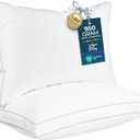 Utopia Bedding Bed Pillows for Sleeping Standard Size (White), Set of 2, Soft & Fluffy Pillow with Down Alternative Filling, Cooling, Hotel Quality, Gusseted Pillow for Back, Stomach or Side Sleepers
