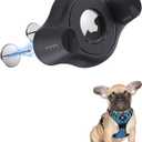 AirTag Holder Fit All Dog Collars Harness, Stouchi Innovative Style Protective AirTag Case with Pins Fixing Buckle for iPhone, AirTag Pet, Dog and Cat AirTag Mount