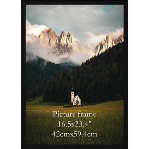 Giftgarden A2 Picture Frame Black, 16.5x23.4 Inch Thin Poster Photo Frame for Wall Display, Single
