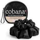 Cobana Satin Sleep Scrunchie Gift Set No-Damage Silk Hair Ties for Crease-Free Styling Soft, Gentle Hair Accessories in Travel Pouch Ideal for Women, Teens, Self-Care & Holiday Gifting