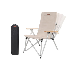 Folding Camping Chair Portable Chairs for Adults Adjustable High Back Outdoor Comfortable Chair with Storage Bag