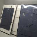 Large 3D Textured Framed Blue and White Abstract Wall Art for Living Room, 3 Piece Modern Artwork for Walls, Minimalist Navy Blue Geometric Paintings for Hallway, Stair, Office Wall Decor 24x36 In